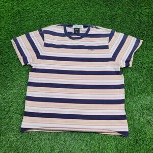 HUF Stripes Shirt Womens 2XL 24x27 Pink Blue